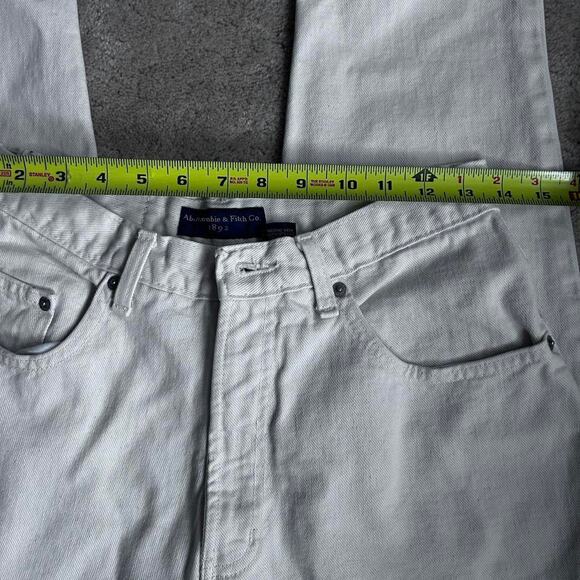 Cream colored Abercrombie and Fitch size 10 Womens Jeans - Picture 5 of 6